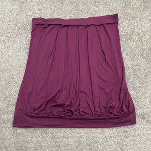 DJT Stretch Casual Skirt Womens Medium Purple Knee Length Soft Pleated 30x18